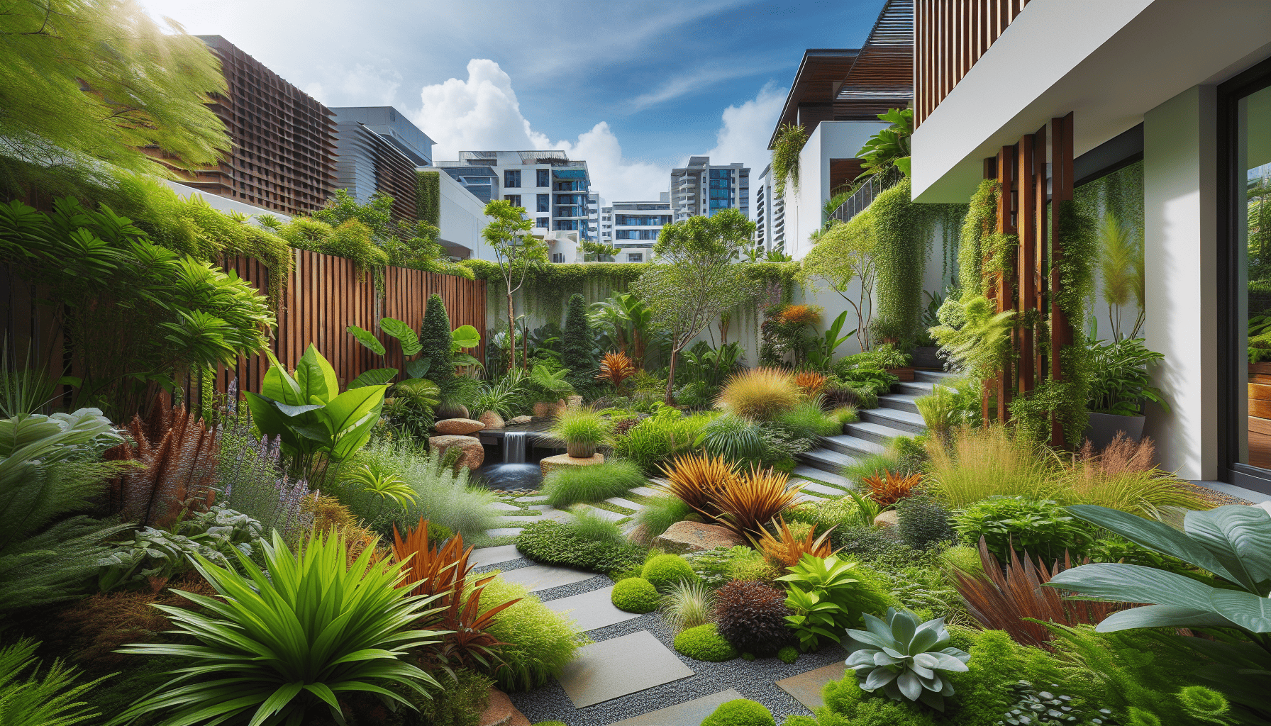 Eco-friendly landscaping garden