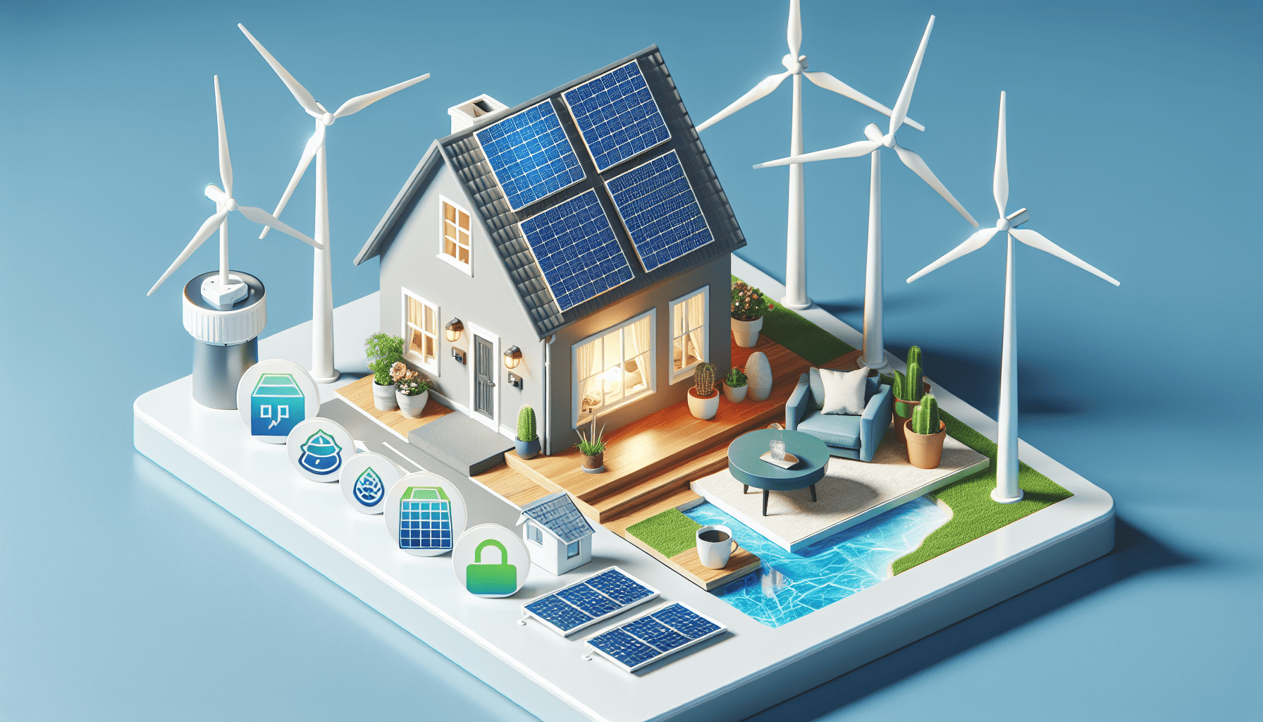 Home with integrated renewable energy sources